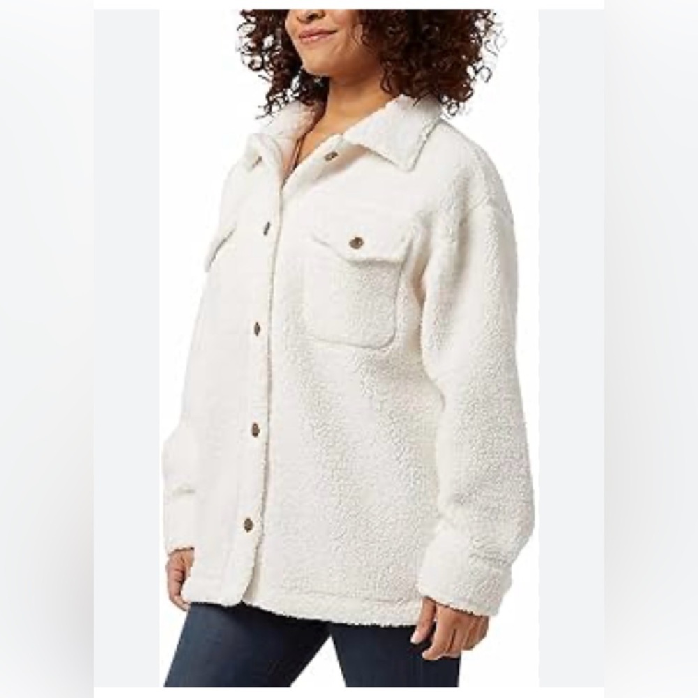 32 Degrees Women's Soft Cream Teddy Jacket
